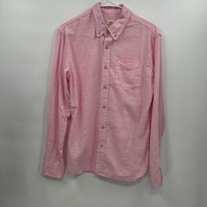Surfside Supply Small Button Down Shirt Mens Pink Long Sleeve Cotton Coastal